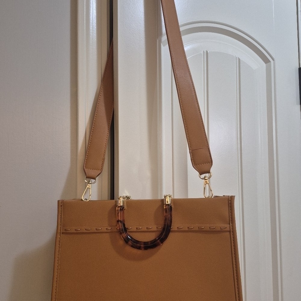 Tortoise Shell Top Handle Crossbody Shoulder Bag. NWOT - Picture 2 of 10